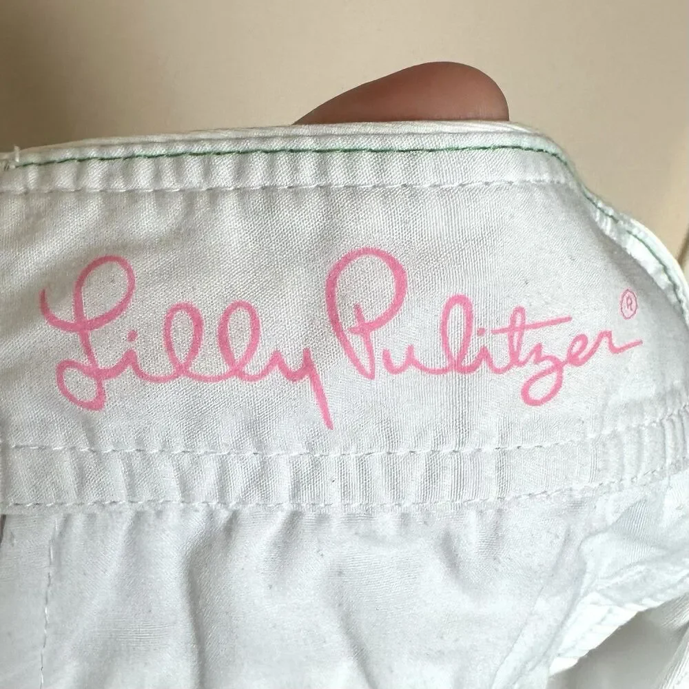 Lilly Pulitzer The Callahan Shorts Women 6 White Summer Beach Preppy Classic 32”